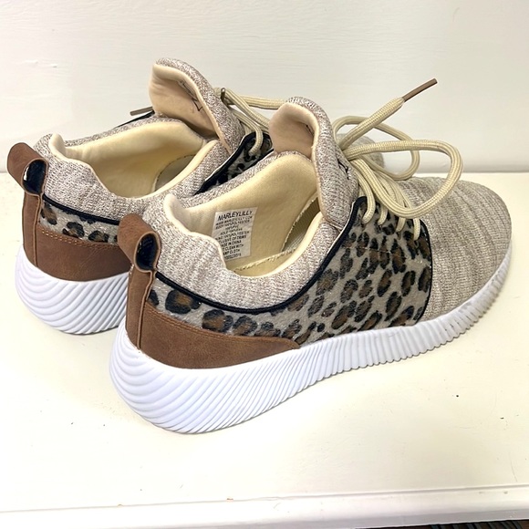 MarleyLilly Embroidered Tennis Shoes - Women | Color Leopard | Size: 8 - Picture 3 of 5